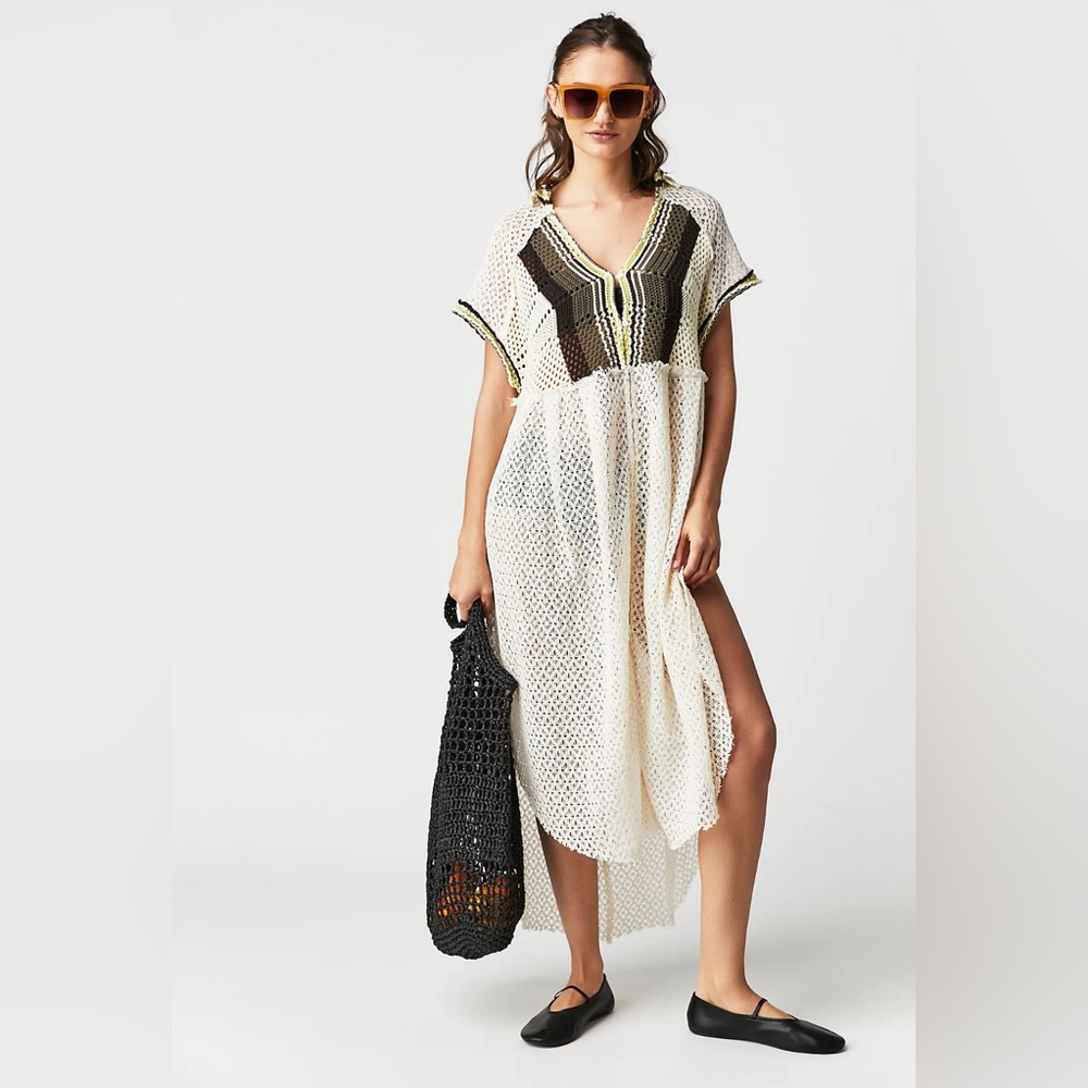 Free People Kelly Crochet Maxi Top, Small